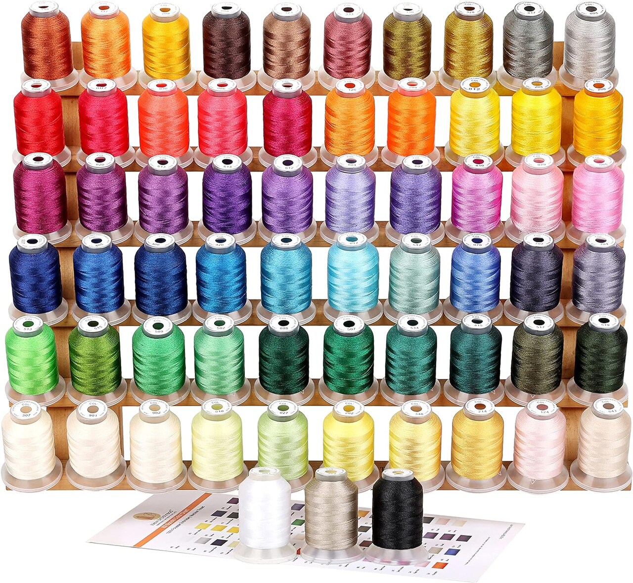63 Colors Polyester Machine Embroidery Thread Kit 500M